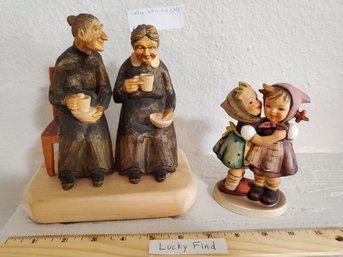 Norsk Husflid Wood Carving & Children Figurine