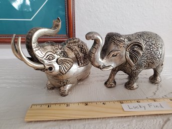 Two Bronze Elephant Decorative Boxes