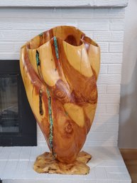 Original Scott Shangraw Large Wood Carving 34' Tall