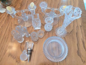 Brilliant And Waterford Crystal Vase Candle Holes Ashtray Wine Stoppers Various Sizes