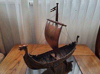 Iron Viking Boat Figure 15' Tall