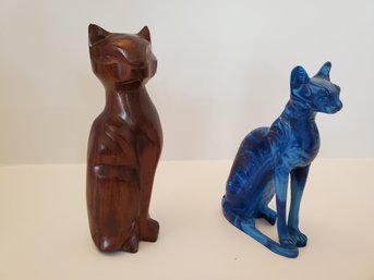 Two Cat Figures