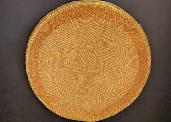 Beaded Round Gold Place Mats