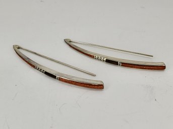 Sterling Thailand Silver Inlay Earings