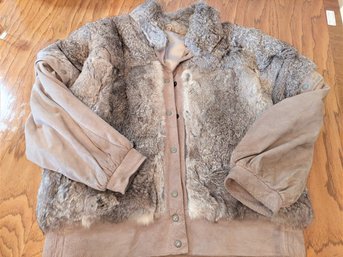 Womens Rabbit Fur Jacket XL