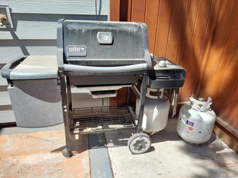 Weber Genesis Silver With Two Propane Tanks