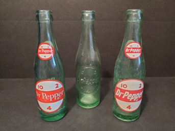 Dr. Pepper 10 2 4 Vintage Glass Soda Bottles
