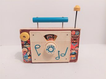 1961 Fisher Price TV-Radio Musical Wind-Up Toy Ten Little Indians