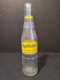 NuGrape Vintage Glass Soda Bottle