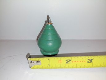Green Wooden Childs Toy Spinning Top