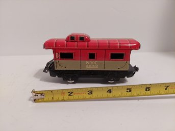 Marx Tin Caboose New York Central NYC Train Red O Gauge