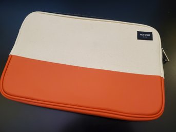 Jack Spade Orange White Laptop Carry Case
