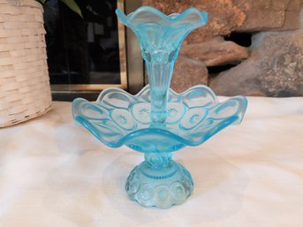 Depression Glass LE Smith Two Tiered Glass
