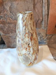 Large Vase Heavy Amber Tortoise Shell