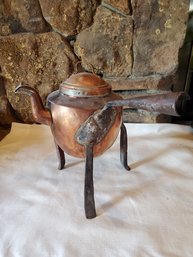 Antique Copper Body/iron Frame Boiling Pot