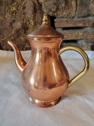 Portuese Copper Plated Coffee Tea Pot
