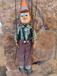Hand Carved Wooden Pinocchio Hand Puppet