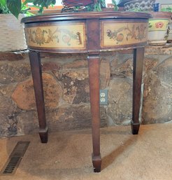 Victorian Style Demilune Console Table (1)