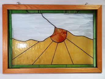 Stained Glass Sun Clouds Sky Window Dressing