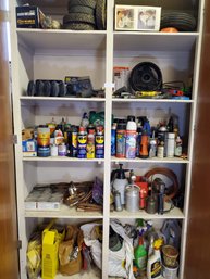 Contents Of Shelf- Spare Wheels, Canning, Tools, Outdoor, Fluids