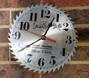 Vintage 10' Sears Craftsman Saw Blade Shop Clock