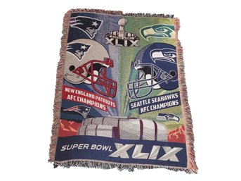 Nfl Superbowl XLIX Tapestry Throw New England Patriots Vs Seattle Seahawks