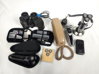 Norelco Shavers Vintage Phone Grooming Kit Binoculars Phone