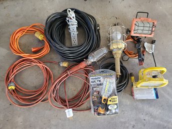 Lot Of Shop Lights And Extension Cords