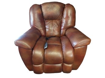 Reclining Rocking Leather Lazy Boy Chair On Casters