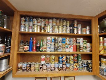 Vintage Collection Of Empty Beer Cans