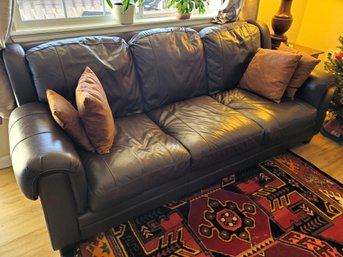 Genuine Leather Sofa Couch Medium Firmness
