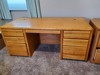 Oak Desk And Drawer