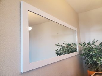 Large White Frame Wall Mirror