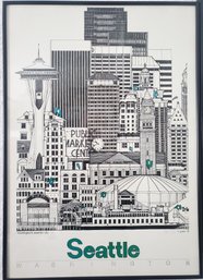 Signed Numbered Downtown Seattle Lithograph
