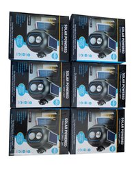 6 New Sensor Brite Solar Powered Black Motion Activated Outdoor Integrated LED Lot 1