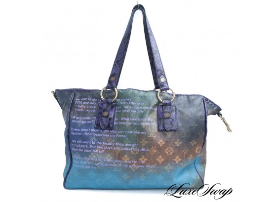 VERY RARE AND AUTHENTIC LOUIS VUITTON 2008 RICHARD PRINCE JOKE BAG WITH EXOTIC KARUNG TRIM