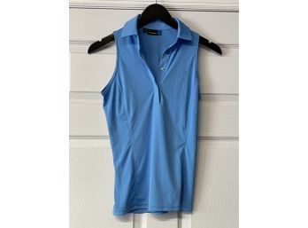SEXY WITH A SIDE OF SPORTY! WOMENS J. LINDEBERG BLUE SLEEVELESS POLO SIZE XS