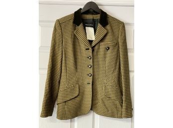 PERFECT FOR THE ENGLISH COUNTRYSIDE! WOMENS RENA LANGE HOUNDSTOOTH RIDING JACKET