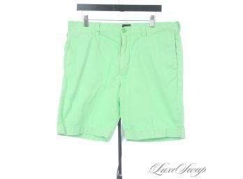 SUMMER READY! LOT OF 2 MENS RECENT J. CREW 'STANTON' GARMENT WASHED SHORTS IN LIME GREEN AND PINK 36