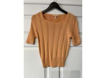 LOOK UP RETAIL! WOMENS ESCADA MADE IN ITALY ORANGE KNIT TOP SIZE 36