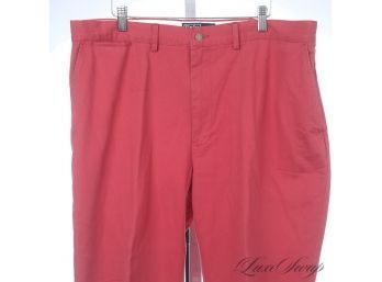 SUMMER READY! LOT OF 3 MENS POLO RALPH LAUREN FLAT FRONT PANTS IN NANTUCKET RED, BLUE CHAMBRAY AND TAN 38