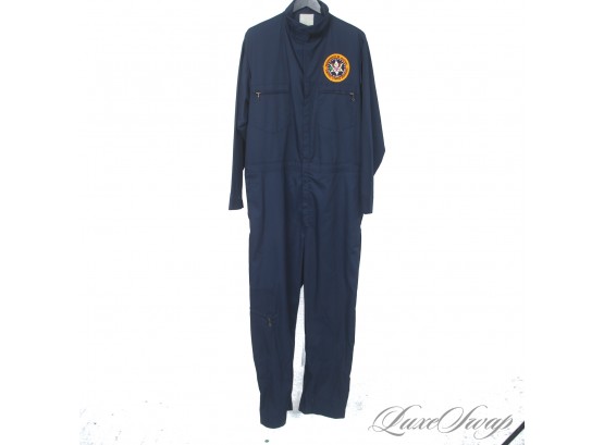 RARE VINTAGE UNITED STATES GOVERNMENT ISSUED DEPARTMENT OF JUSTICE US MARSHALLS BLUE COVERALL JUMPSUIT