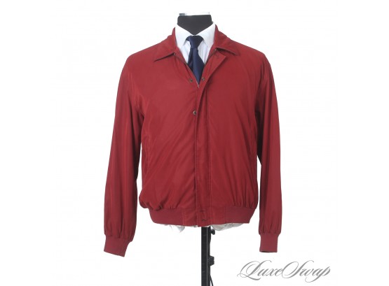 AWESOME COLOR! MENS FACONNABLE CINNAMON RED RECENT MICROFIBER WATER RESISTANT SPRING JACKET M