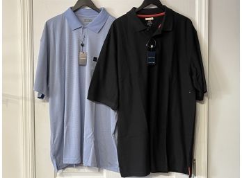 YOU WONT GET RAINED OUT WITH THESE! LOT OF 2 MENS NWT JOSEPH & FEISS MOISTURE WICKING POLOS SIZE 3X/3XLT