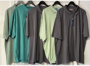 WHOLE WEEK SORTED!! MENS LOT OF 5 NWT GRAND SLAM PERFORMANCE & WESTPORT BIG & TALL POLOS SIZE 4XL