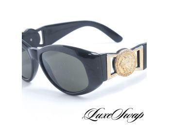 BIGGIE SMALLS IS THE ILLEST! ANONYMOUS VERSACE-ISH BLACK GOLD MEDUSA SUNGLASSES - WHERE BROOKLYN AT?!