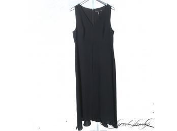 BRAND NEW WITH TAGS $180 WHITE HOUSE BLACK MARKET SOLID BLACK DRAPED CREPE UNSTRUCTURED OVERLAY JUMPSUIT 16