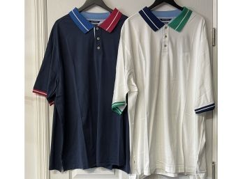 COLLAR COLOR EXTRAVAGANZA!! MENS LOT OF 2 NWT CUTTER & BUCK POLO SHIRTS SIZE 3XB & 3XT