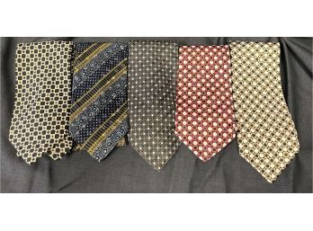 MEGA EXPENSIVE!! LOT OF 5 MENS BRIONI MADE IN ITALY PURE SILK TIES