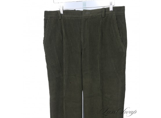 $400  MENS DOLCE & GABBANA MADE IN ITALY OLIVE GREEN WIDE WALE CORDUROY PANTS 52 (EU)